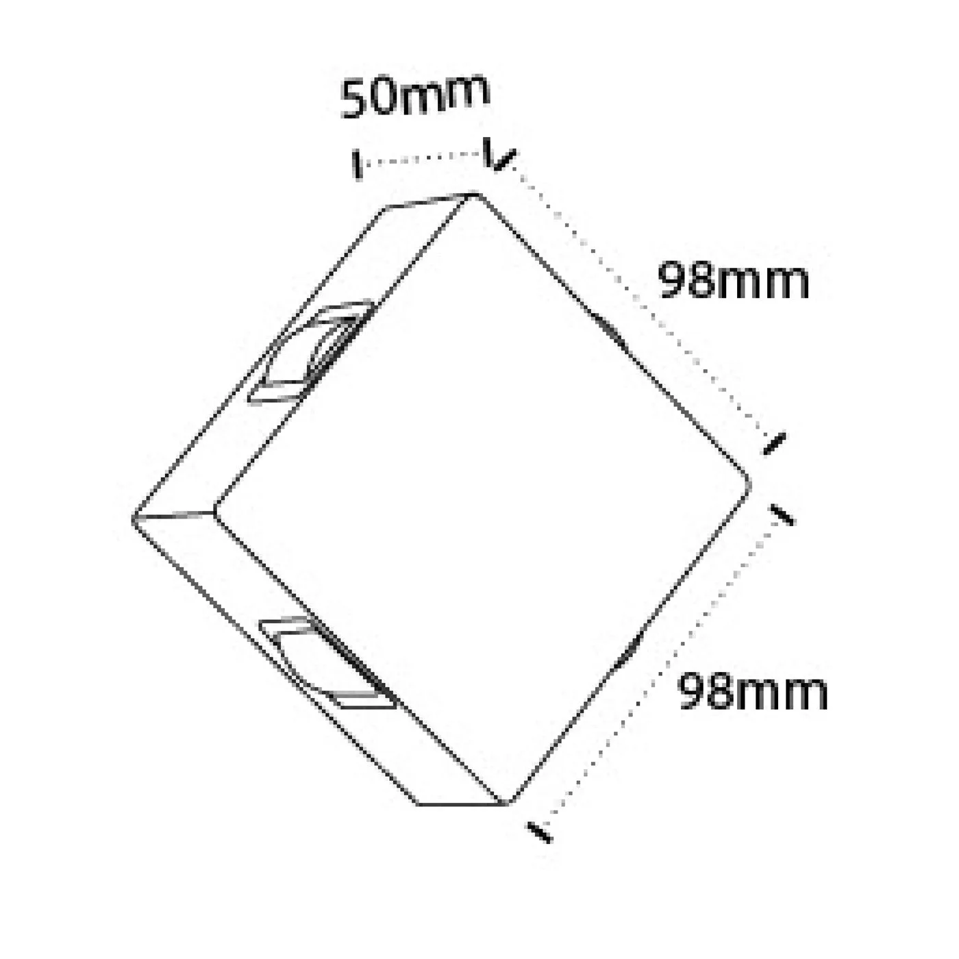 102004-SQL-2x3w Narrow Beam Outdoor wall Lights 6w