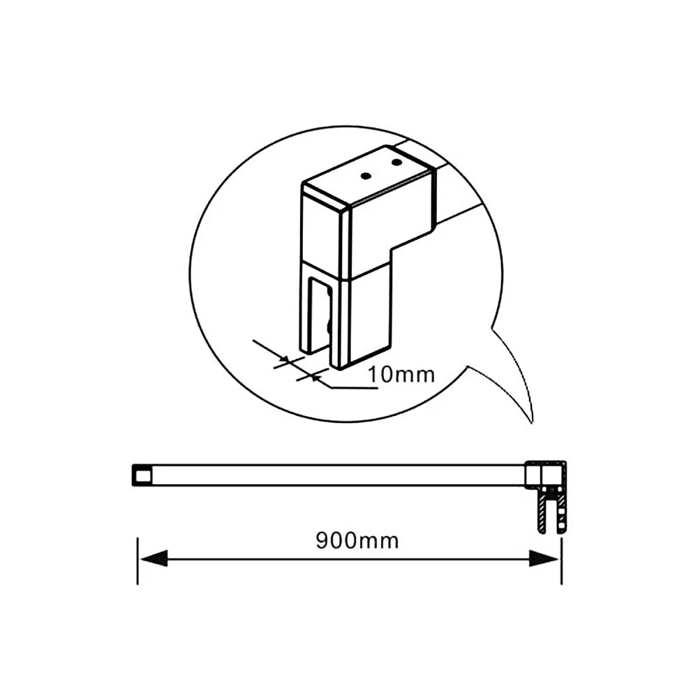 195cm Box Doccia Angolare Porta Battente con Parete Fissa in Vetro Temperato  6mm Anticalcare e 2 Barre Stabilizzatrici Telaio Cromo Lucido