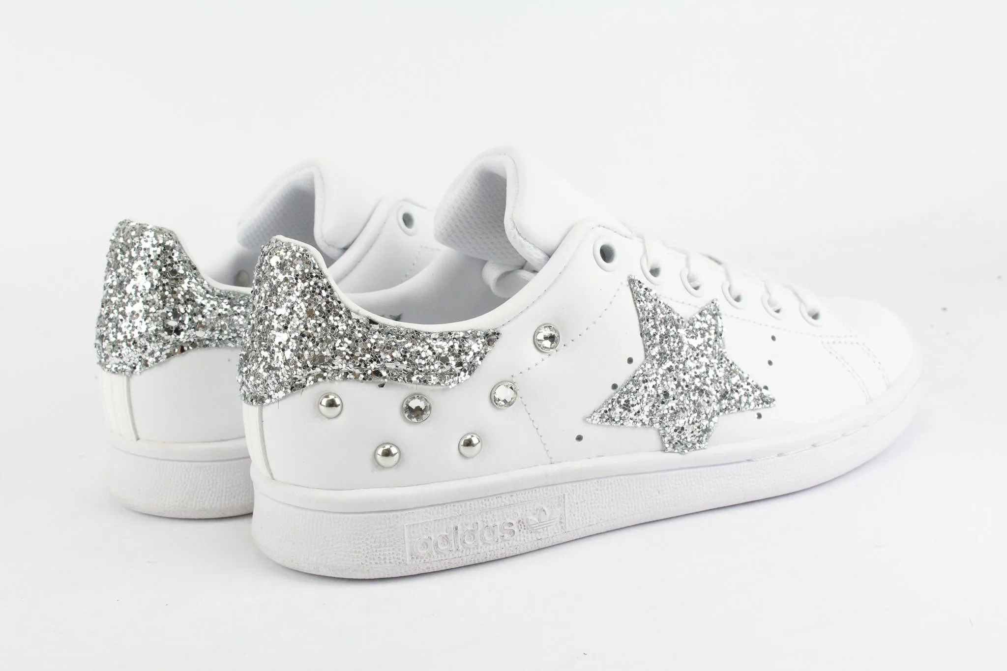 Adidas Stan Smith J Stella Silver Glitter & Strass