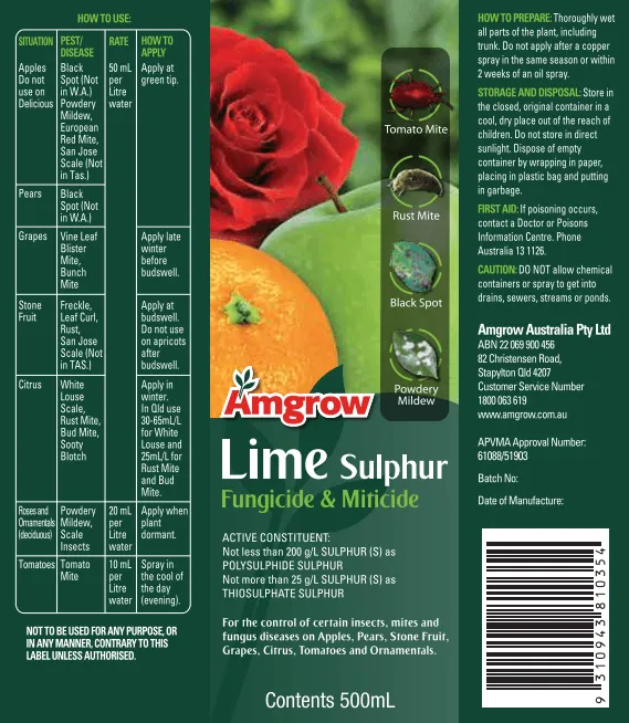 Amgrow Lime Sulphur Amgrow 500ml