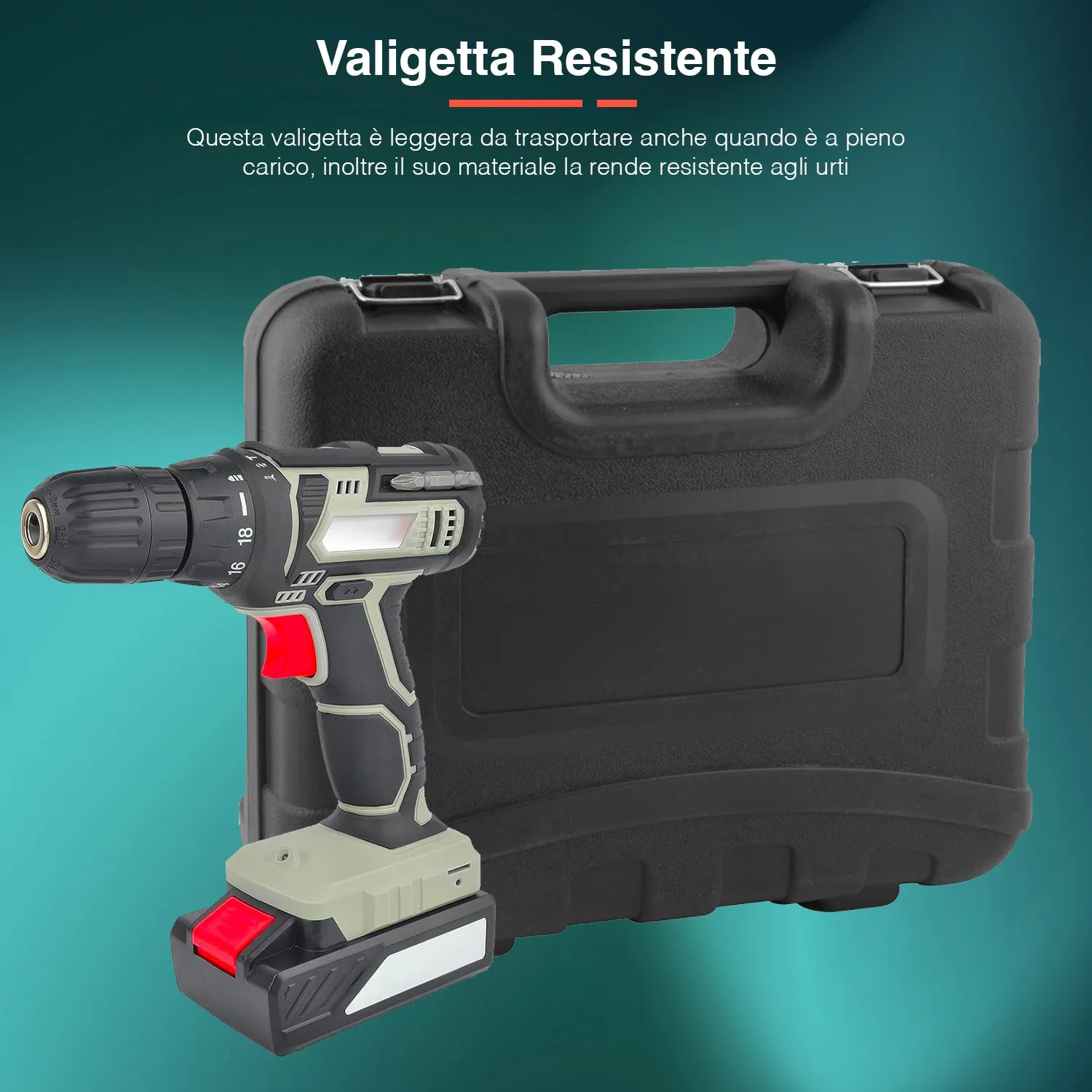 Avvitatore 2 Velocità Meccaniche Con Valigetta E 79 Accessori 1500 Mah