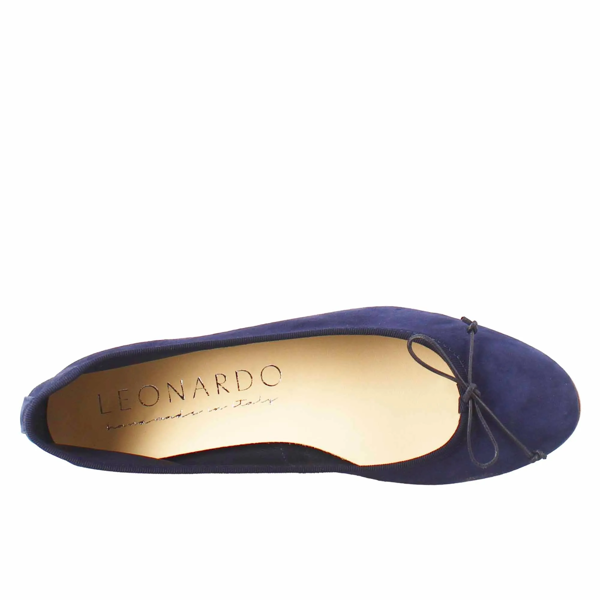 Ballerine leggere da donna color blu in camoscio sfoderate