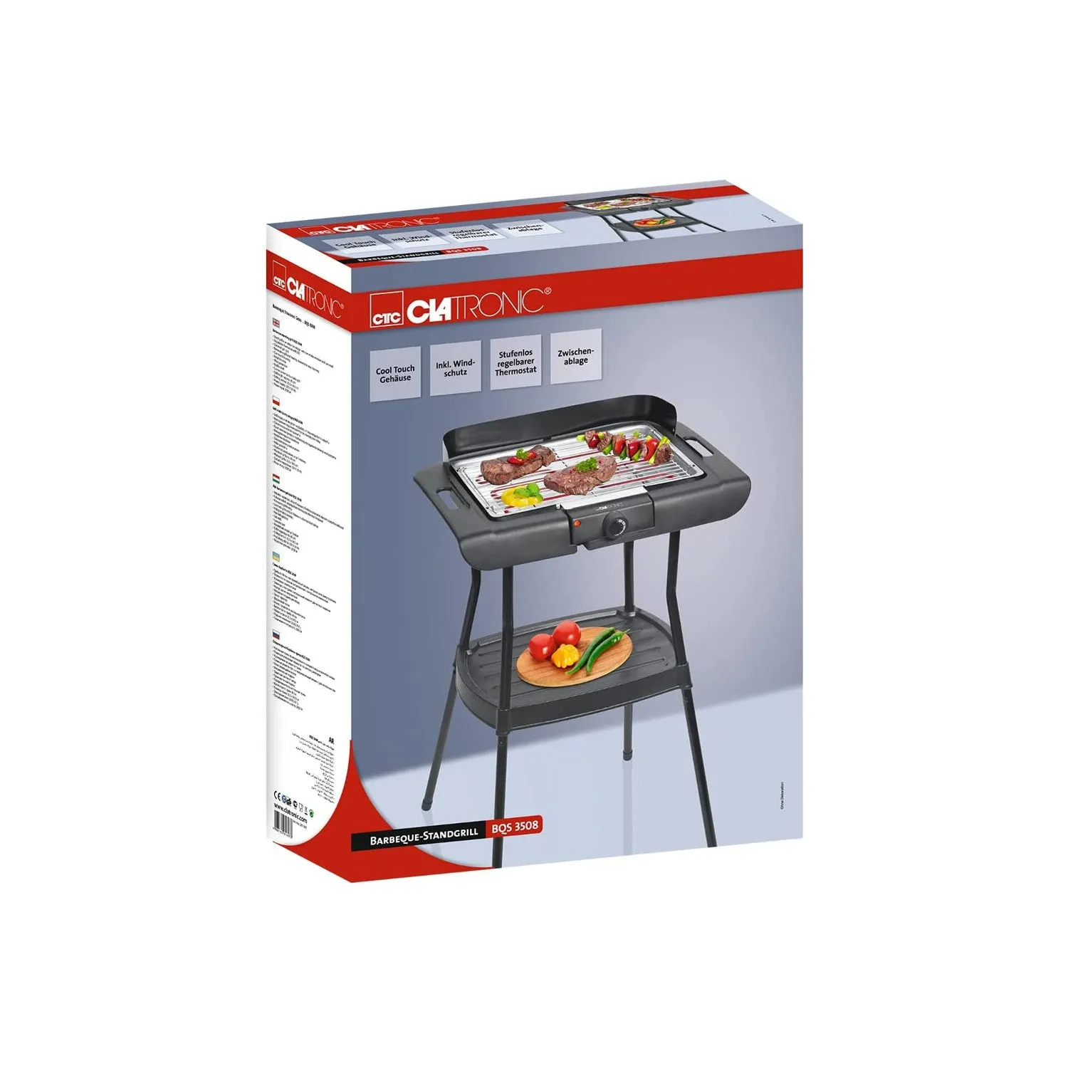 Barbecue Grill Con Supporto 2000w