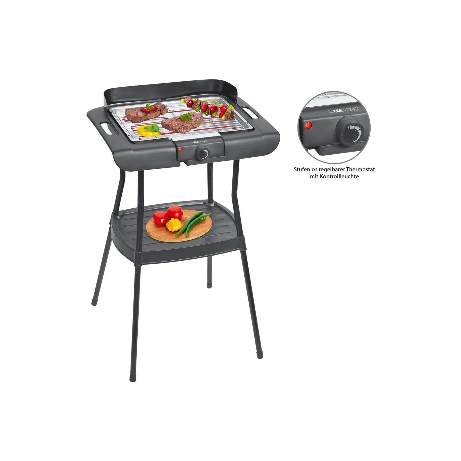 Barbecue Grill Con Supporto 2000w