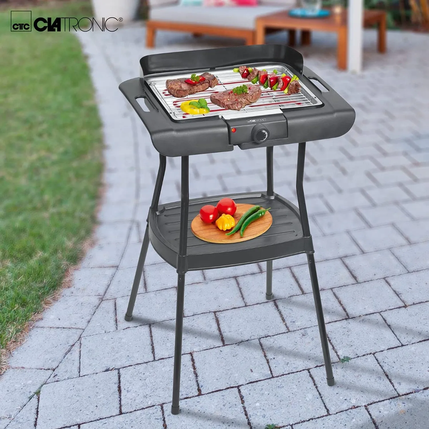 Barbecue Grill Con Supporto 2000w