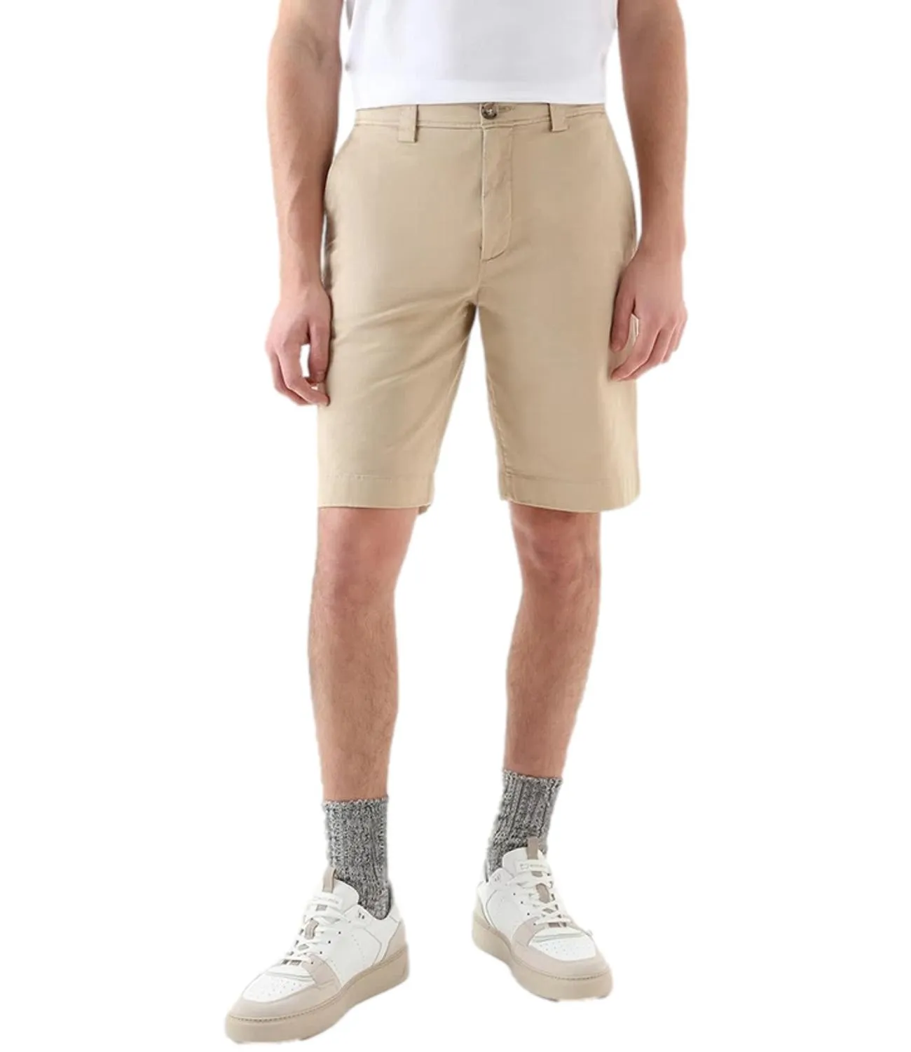 Bermuda beige sabbia Woolrich uomo