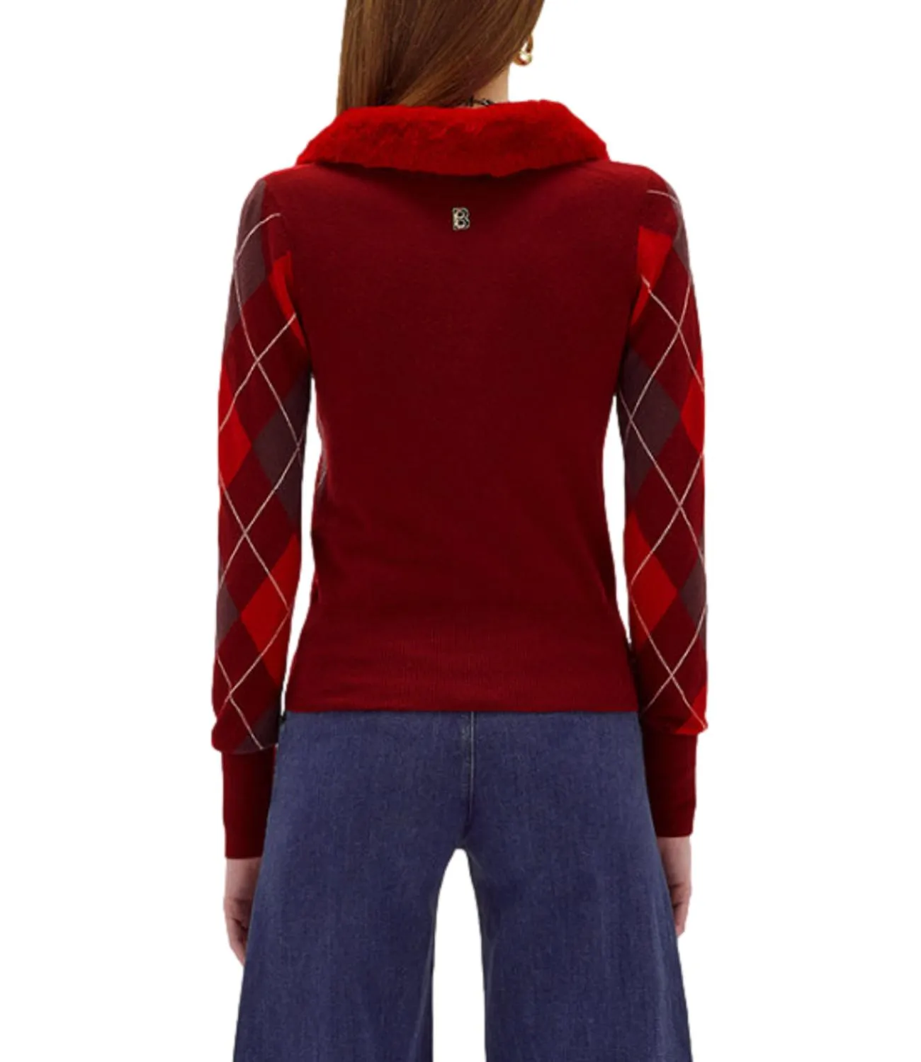 Blugirl Maglia Rombo Rosso Donna