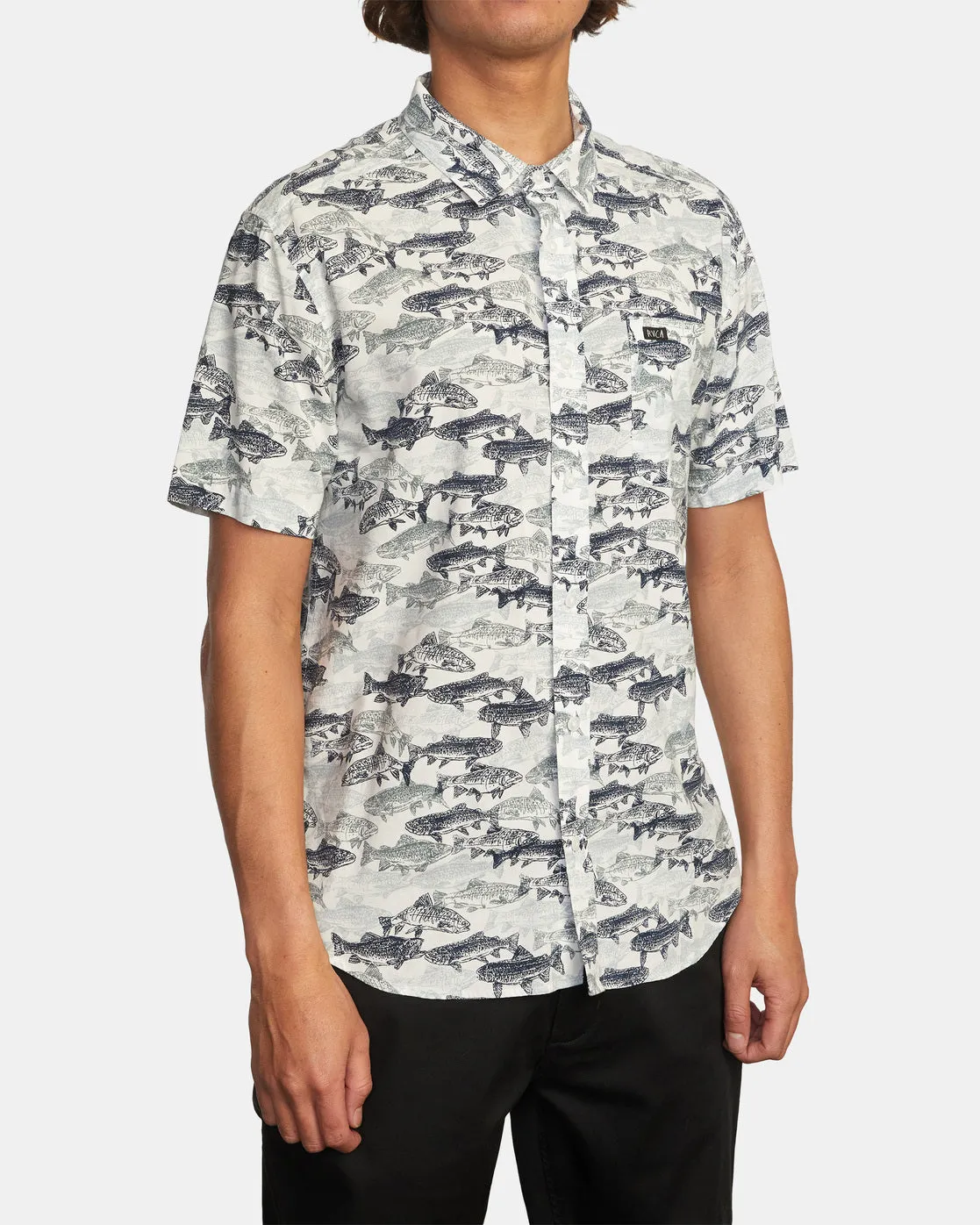 Camicia Rvca Horton Fish Camo SS