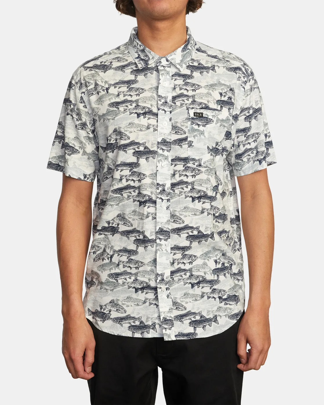 Camicia Rvca Horton Fish Camo SS