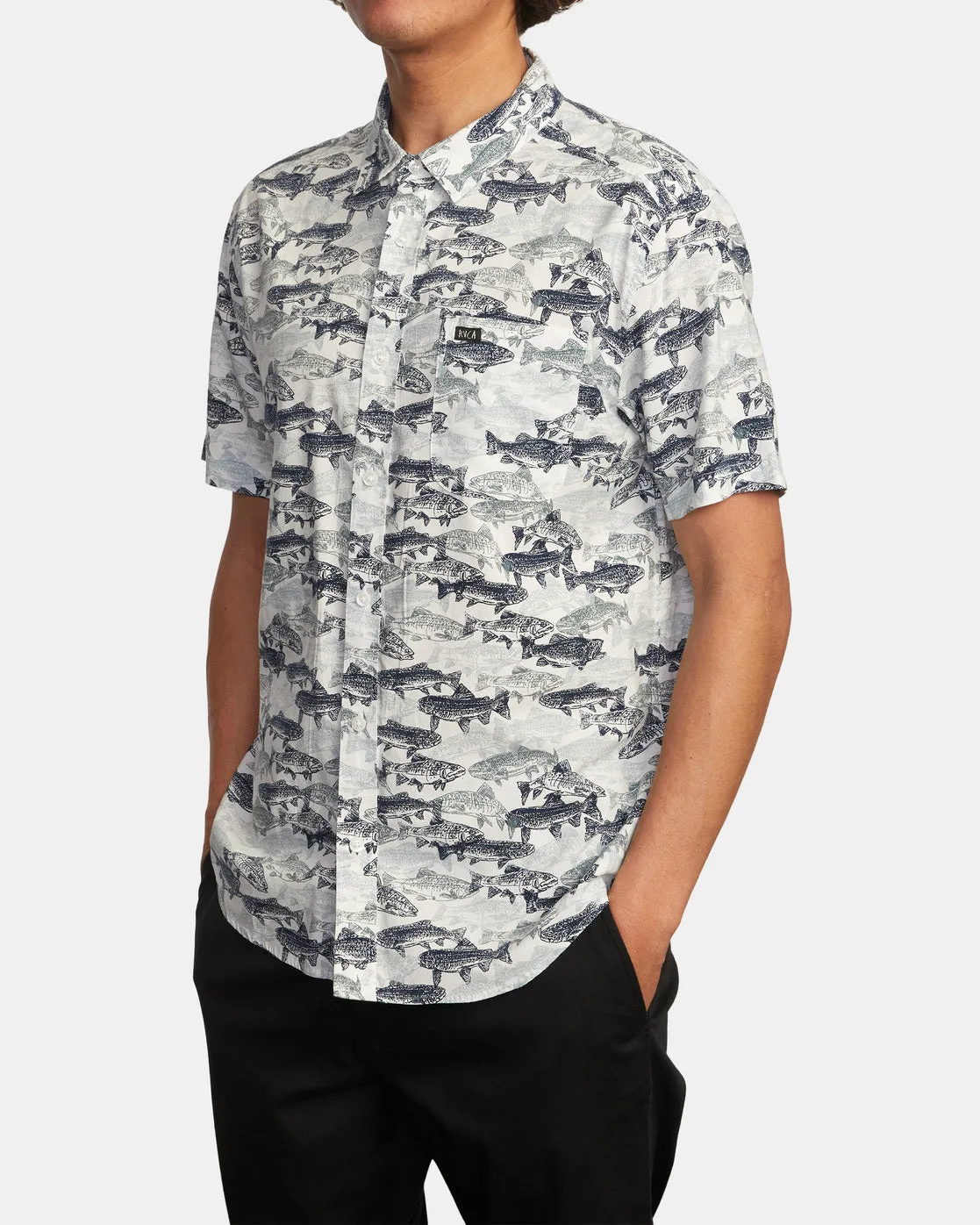 Camicia Rvca Horton Fish Camo SS