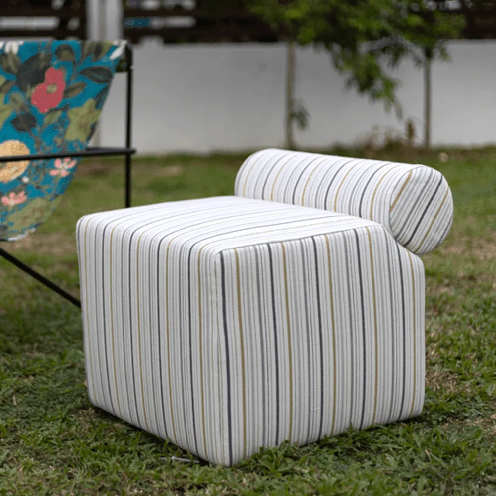 Coastal Designer Outdoor Ottoman by Zest Livings