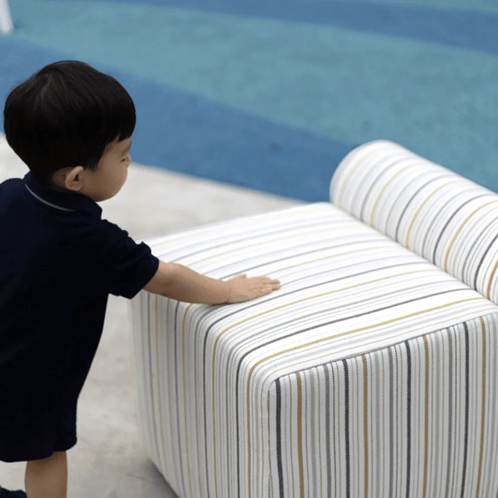 Coastal Designer Outdoor Ottoman by Zest Livings