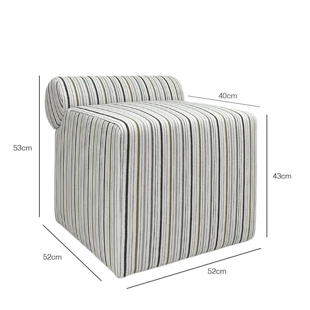 Coastal Designer Outdoor Ottoman by Zest Livings