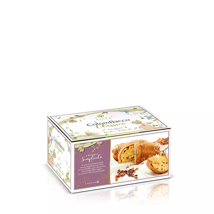 Colomba Colombacco classica Uvetta e Pistacchi 750 gr, Bacco