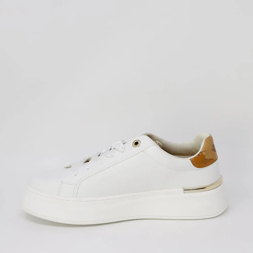 Scarpe 1A Classe Alviero Martini Sneakers Bianche con Maxi Logo 1822