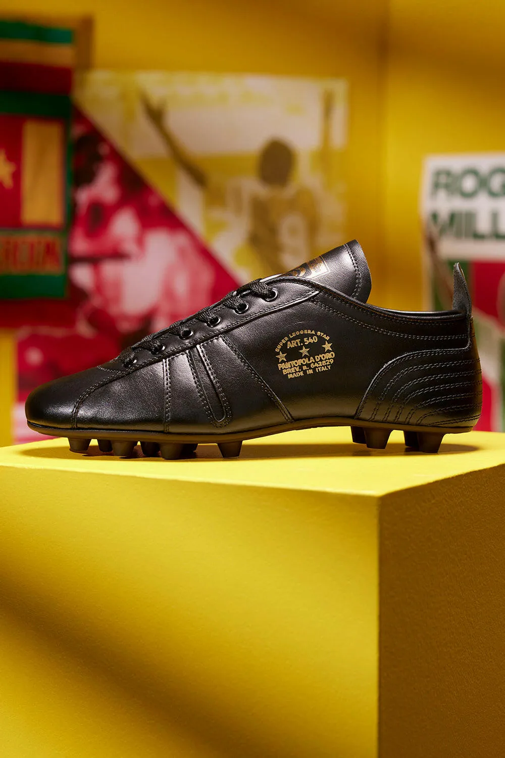 Scarpe da calcio Lazzarini Indomitable in pelle nera limited edition