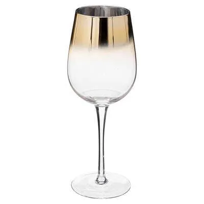 Set 6 calici da vino con sfumature oro | rohome