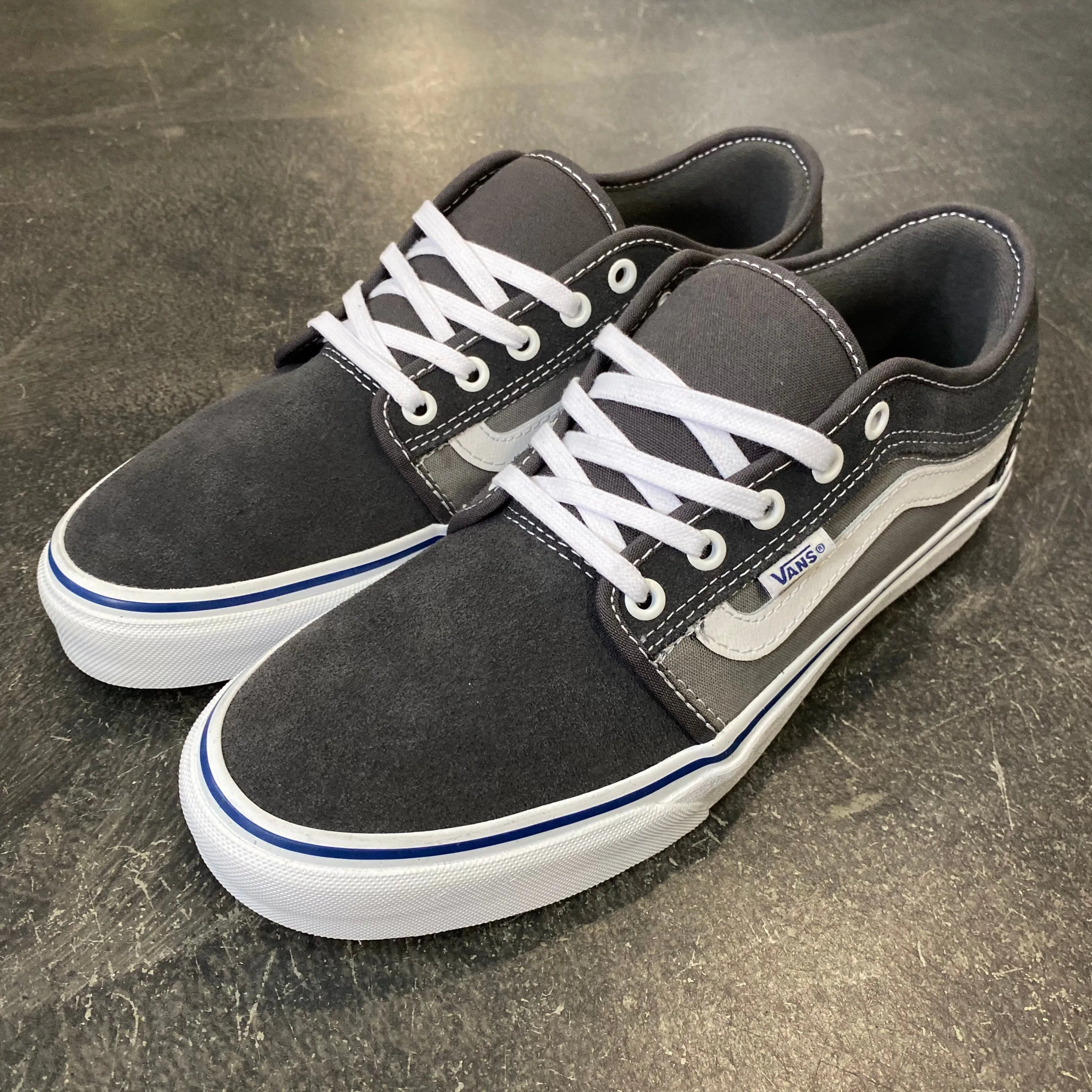 Vans Skate Chukka Low Sidestripe Asphalt/Blue SALE